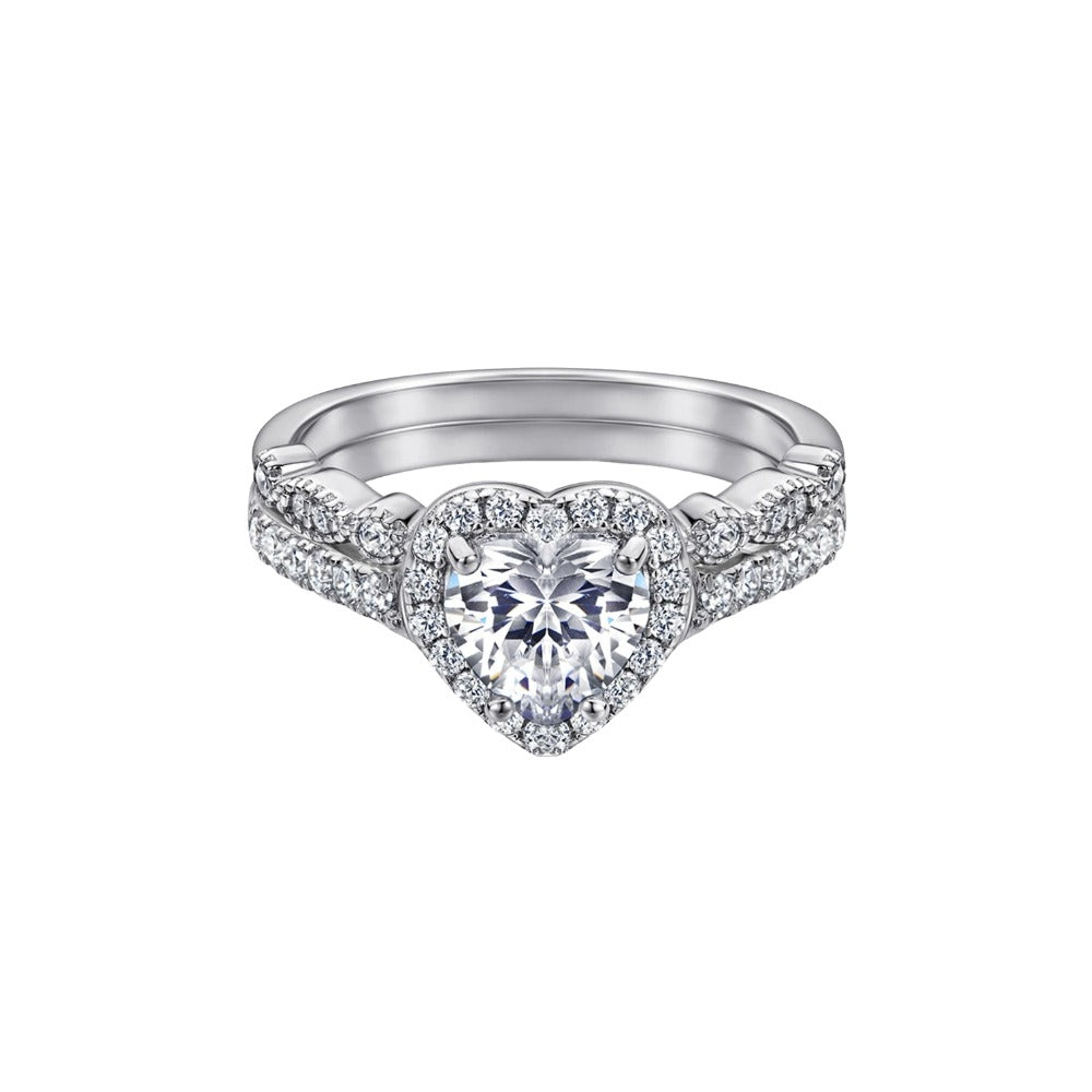 Cybèle White Heart Jewelry 3-Piece Set