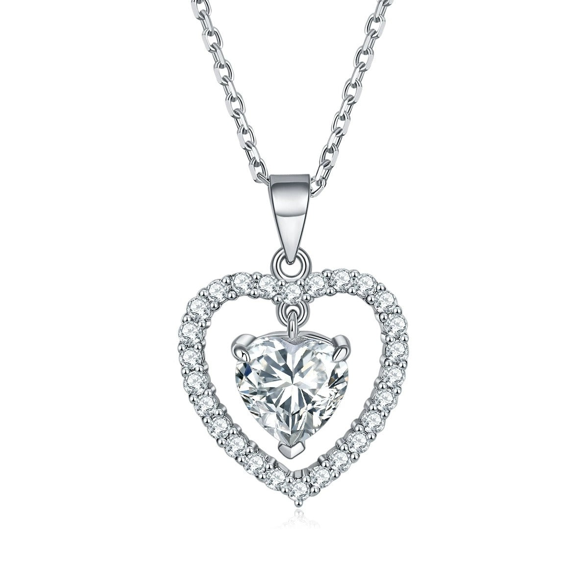Cybèle White Heart Necklace