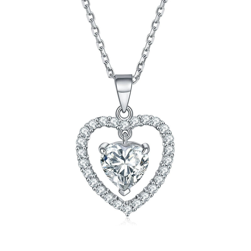 Cybèle White Heart Necklace