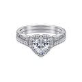 Cybèle White Heart Ring Set