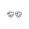 Cybèle White Heart Stud Earrings