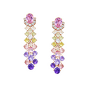 Dahlia Oval Round Drop Earrings