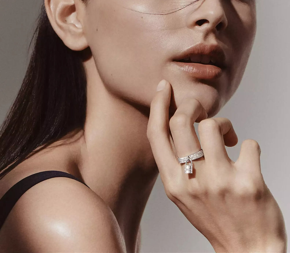 Dana 14K Gold Padlock Ring