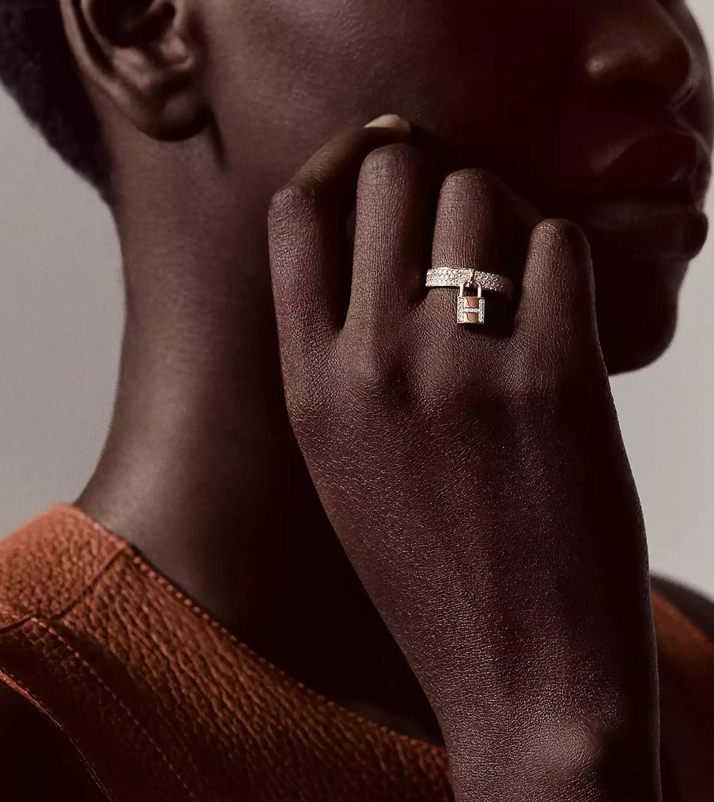 Dana 14K Gold Padlock Ring