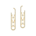 Dankrun 14K Gold Vertical Bar Earrings