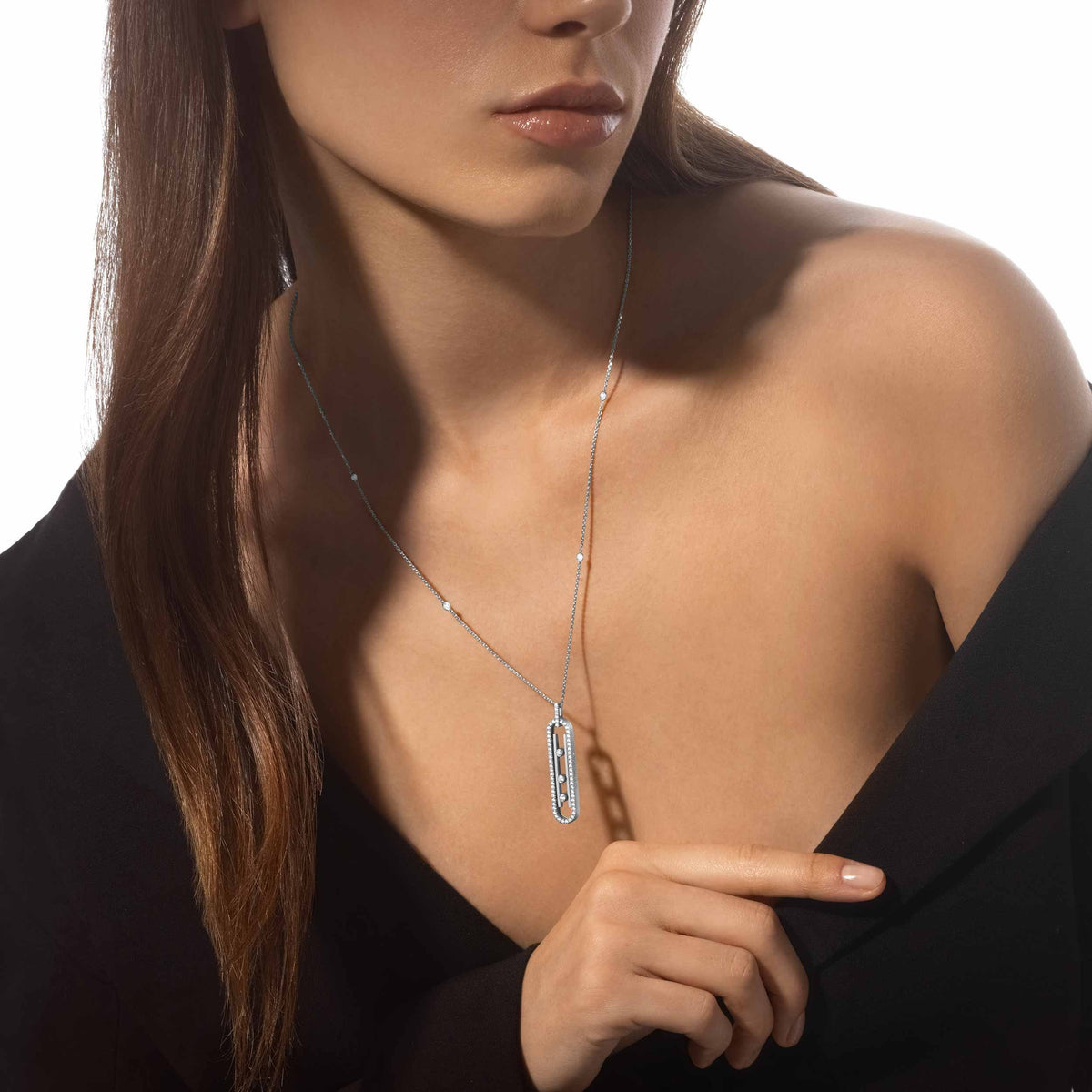 Dankrun 14K Gold Vertical Bar Necklace