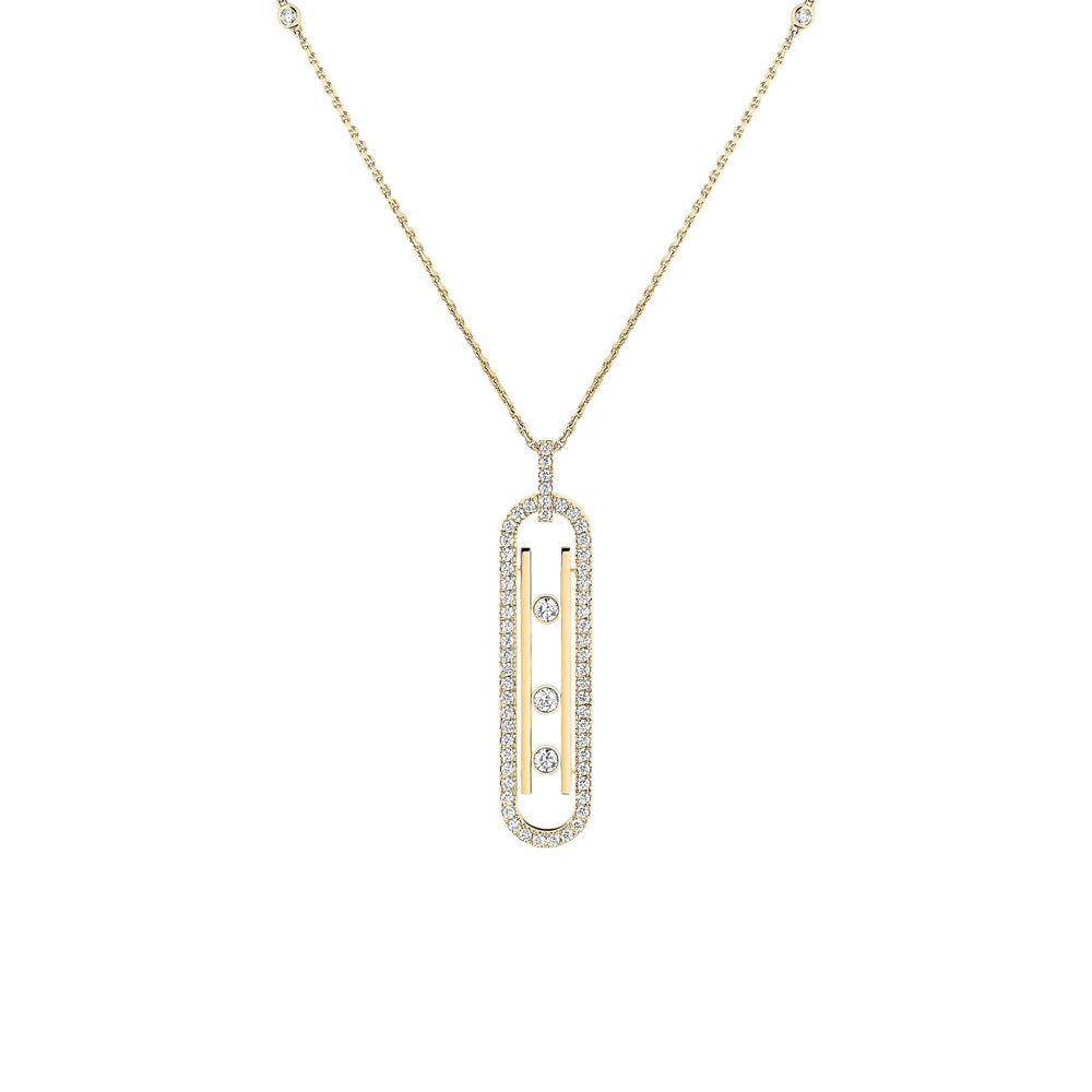 Dankrun 14K Gold Vertical Bar Necklace
