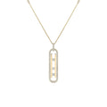 Dankrun 14K Gold Vertical Bar Necklace