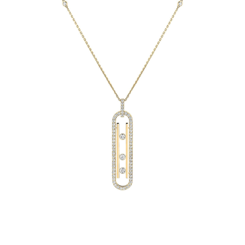 Dankrun 14K Gold Vertical Bar Necklace