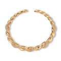 Daria 14K Gold Twisted Rope Open Bangle
