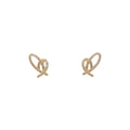 Délicat 14K Gold Heart Stud Earrings