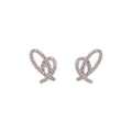 Délicat White Heart Stud Earrings