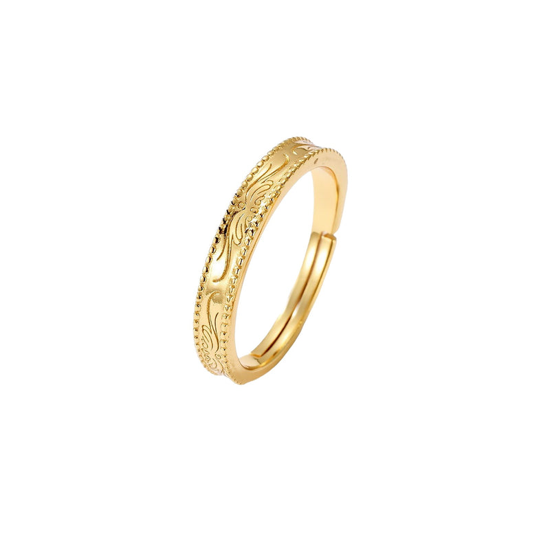 Délicia Green Moss Rectangular Open Ring Set