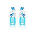 Dellarose Blue Emerald Earrings