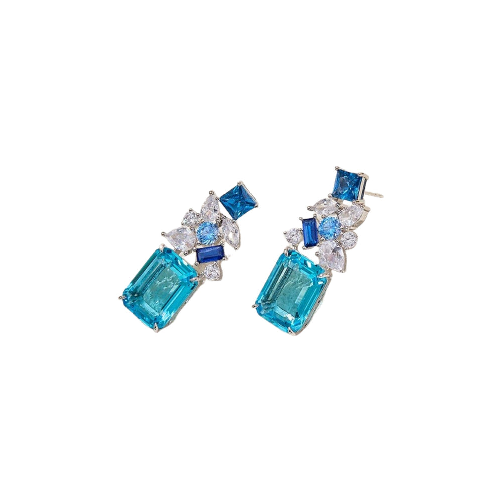 Dellarose Blue Emerald Earrings