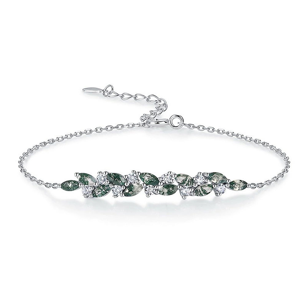 Désirée Moss Green Leaf Bracelet