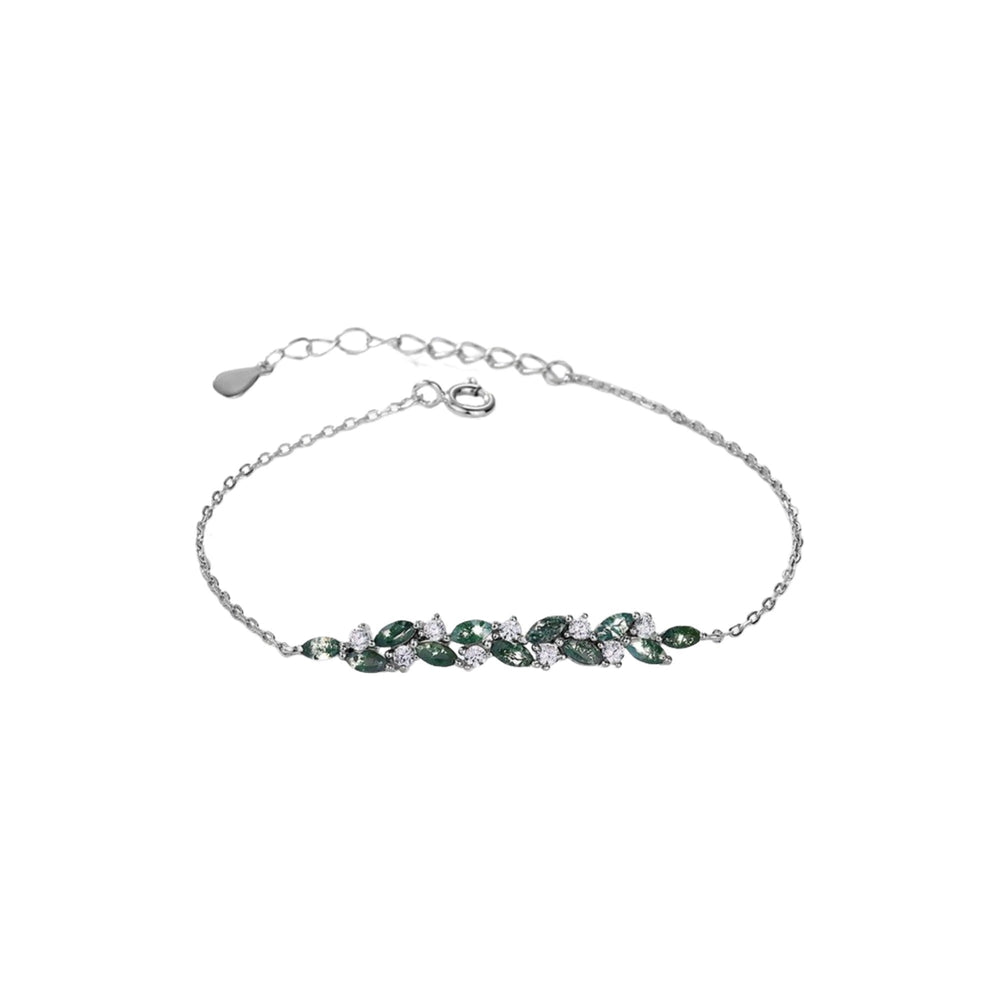 Désirée Moss Green Leaf Bracelet