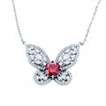 Dietlinde Ruby Butterfly Necklace