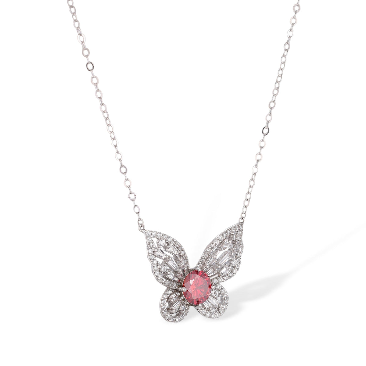Dietlinde Ruby Butterfly Necklace