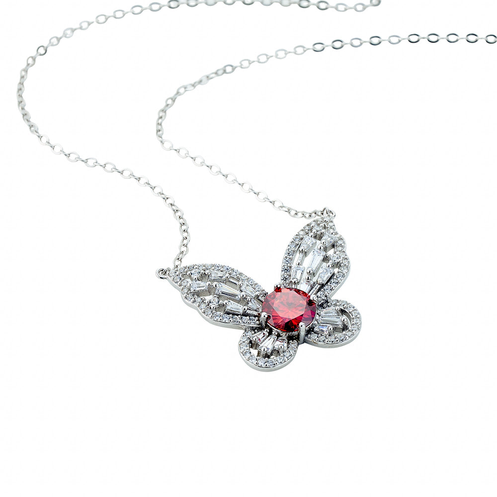 Dietlinde Ruby Butterfly Necklace