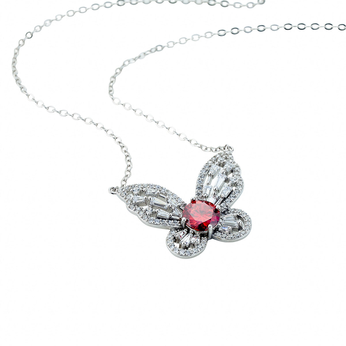 Dietlinde Ruby Butterfly Necklace