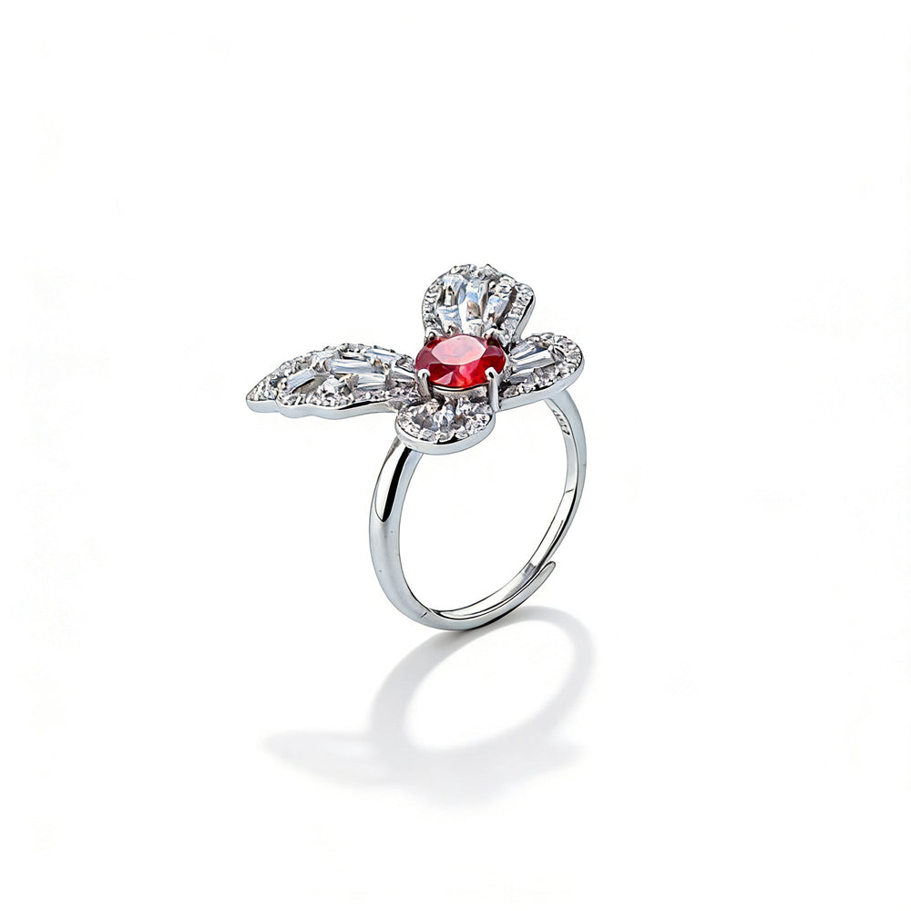 Dietlinde Ruby Butterfly Open Ring