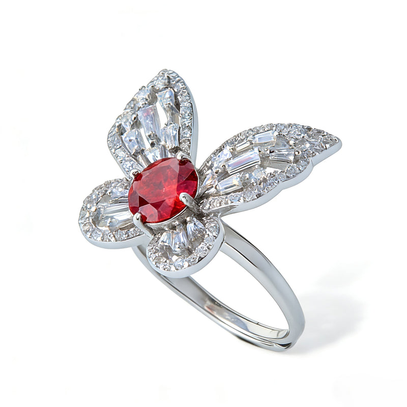 Dietlinde Ruby Butterfly Open Ring