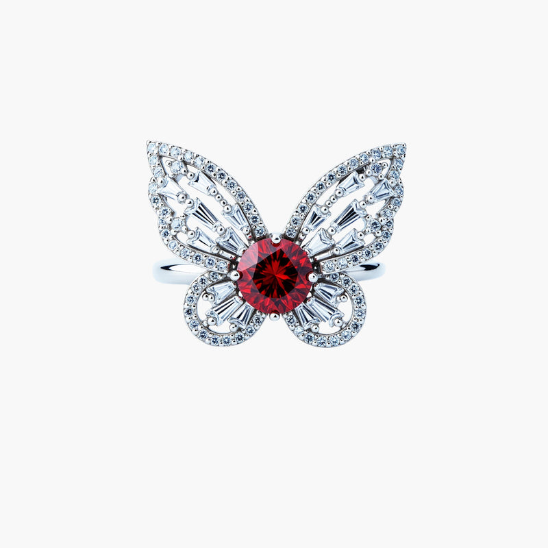 Dietlinde Ruby Butterfly Open Ring