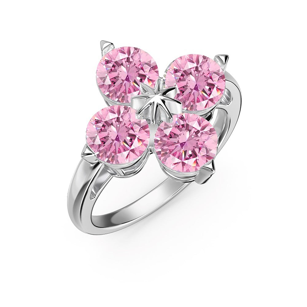 Dietrun Pink Trèfle Ring