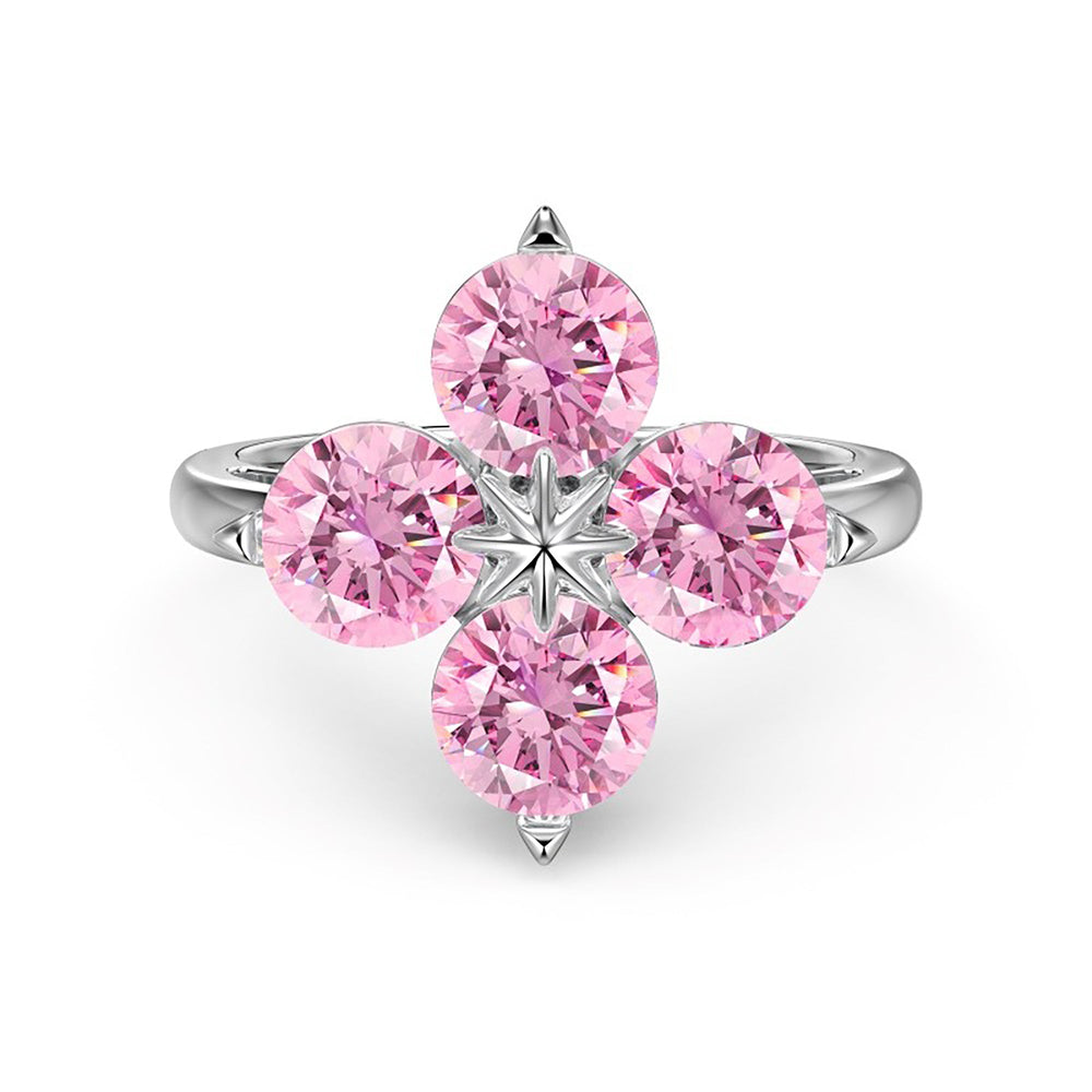 Dietrun Pink Trèfle Ring