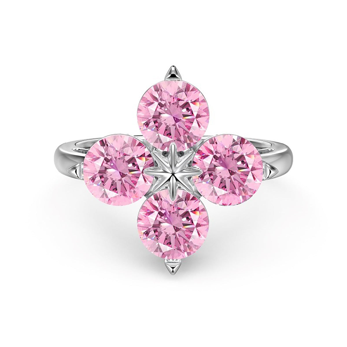Dietrun Pink Trèfle Ring