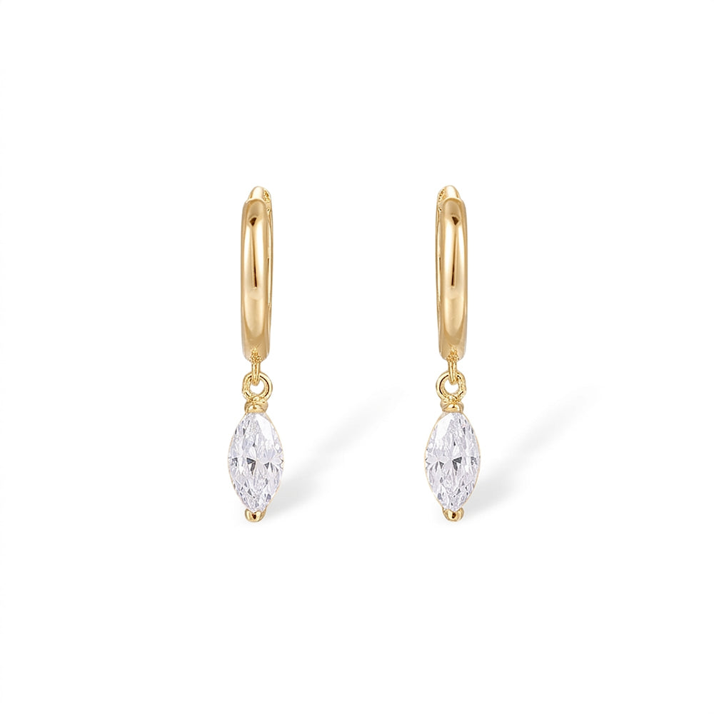 Dietwina 14K Gold Marquise Earrings