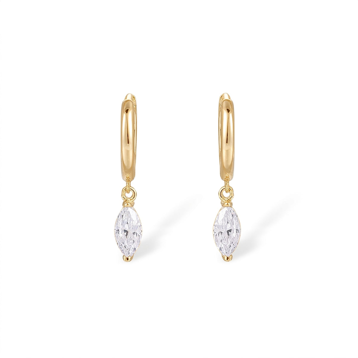 Dietwina 14K Gold Marquise Earrings