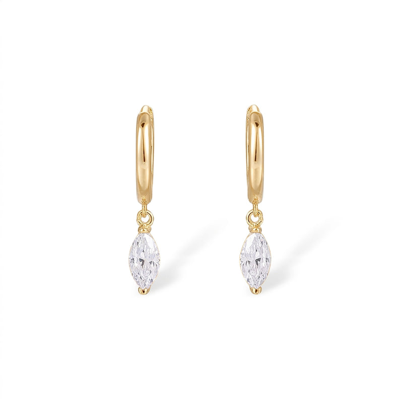 Dietwina 14K Gold Marquise Earrings