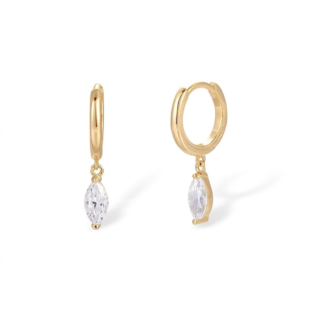 Dietwina 14K Gold Marquise Earrings