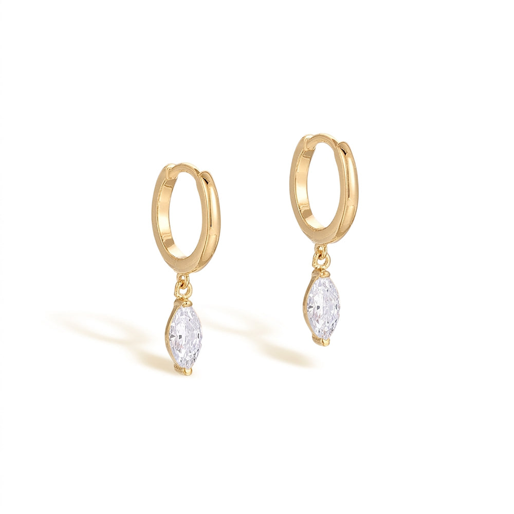 Dietwina 14K Gold Marquise Earrings