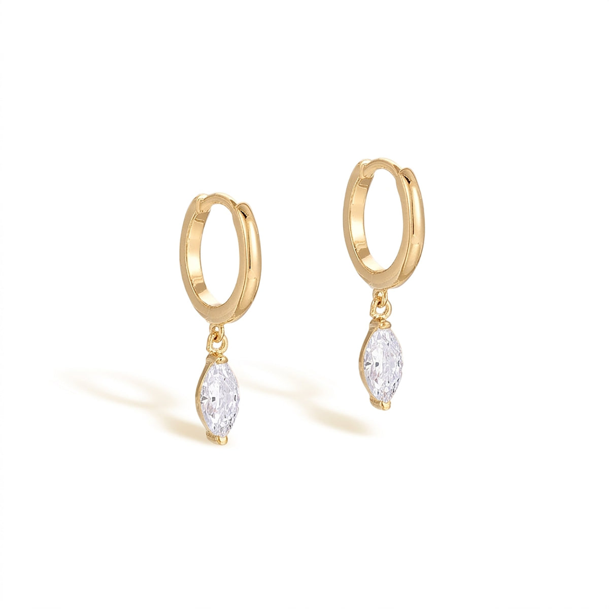 Dietwina 14K Gold Marquise Earrings