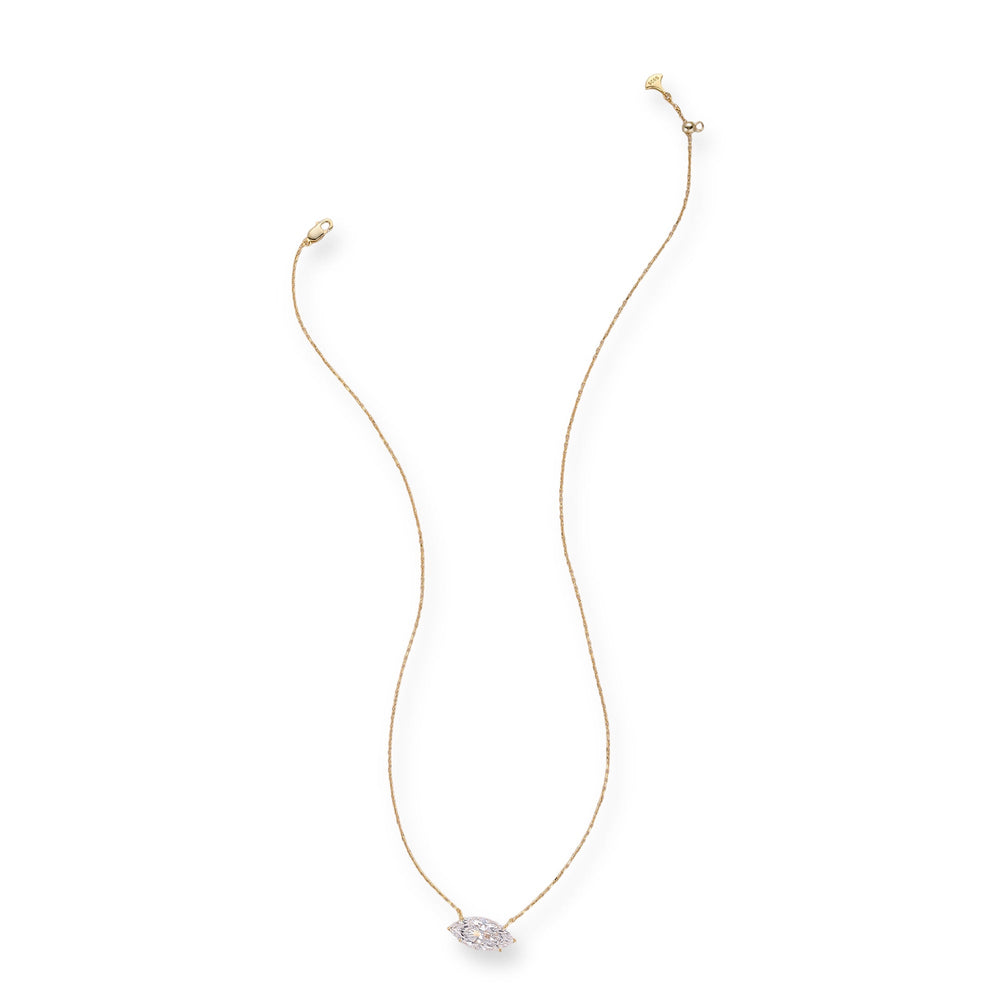 Dietwina 14K Gold Marquise Necklace