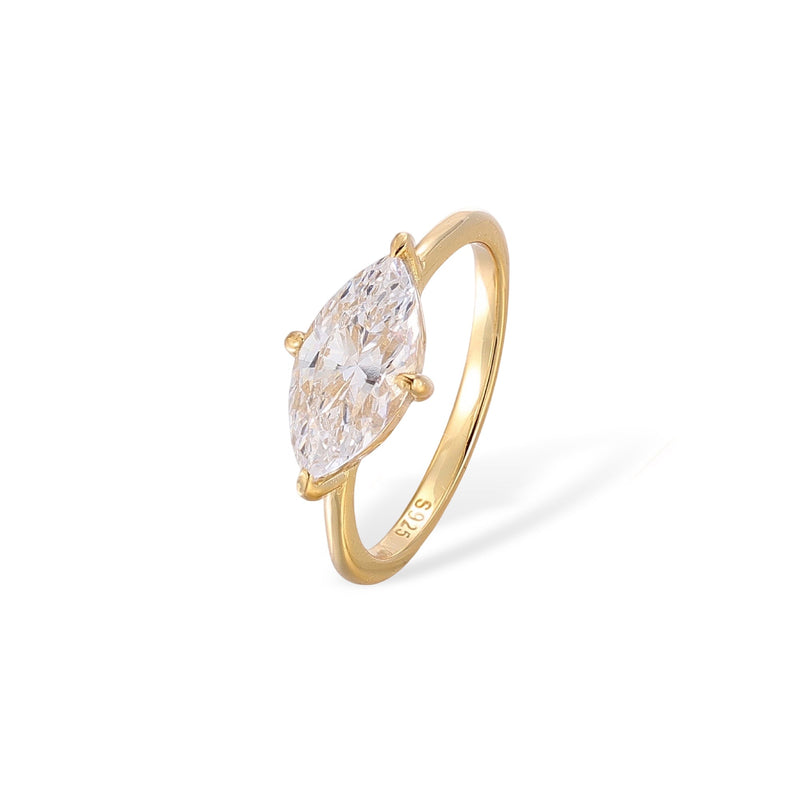 Dietwina 14K Gold Marquise Ring Set