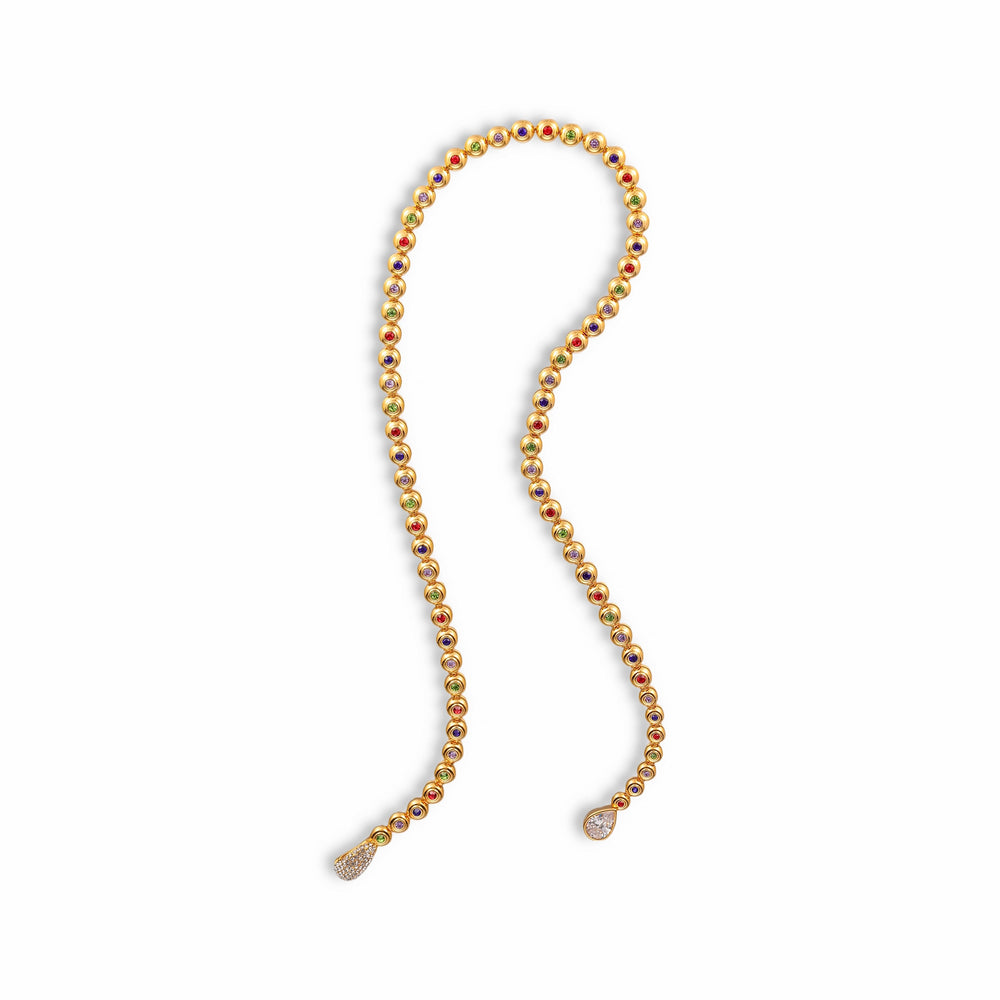Dione 14K Gold Multicolor Round Necklace