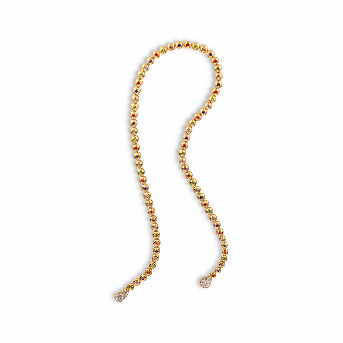 Dione 14K Gold Multicolor Round Necklace