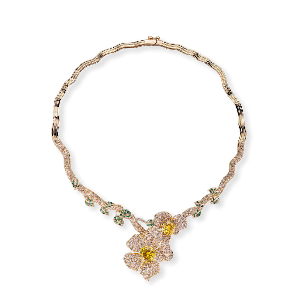 Dorothea Multicolor Floral Necklace & Earrings Set