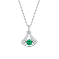 Douceline Emerald Green Fan Necklace