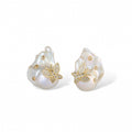 Douceur Baroque Butterfly Pearl Stud Earrings