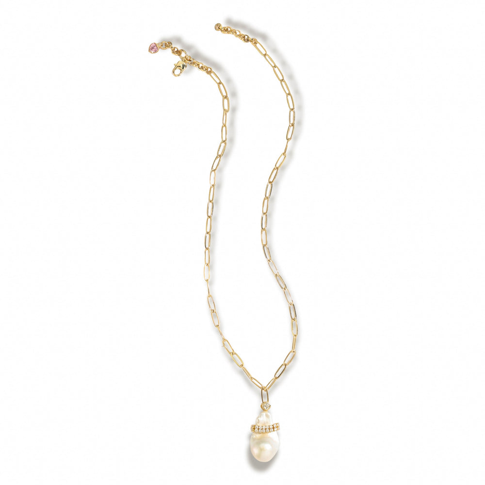Douceur Subtle Baroque Pearl White Necklace