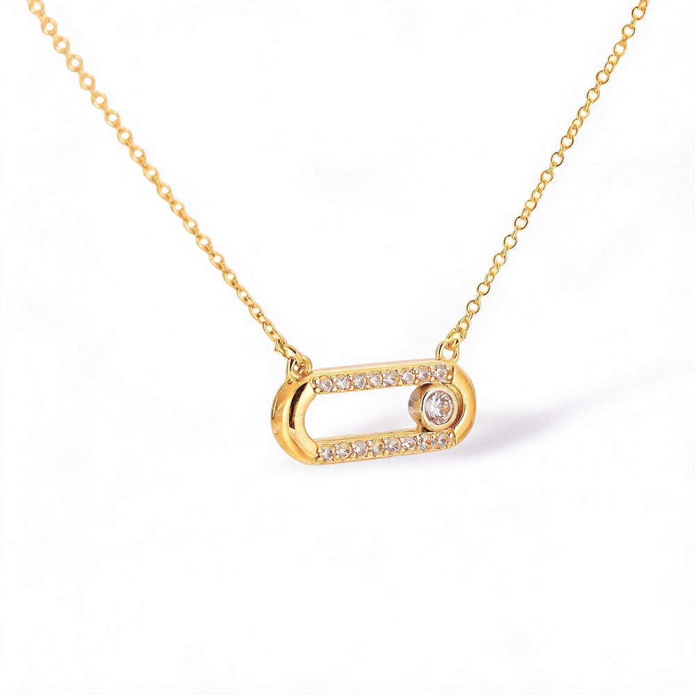Dune 18K Gold Move Oval Neckalce