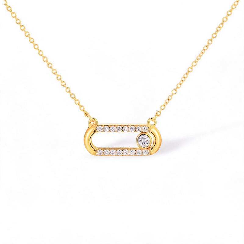 Dune 18K Gold Move Oval Neckalce
