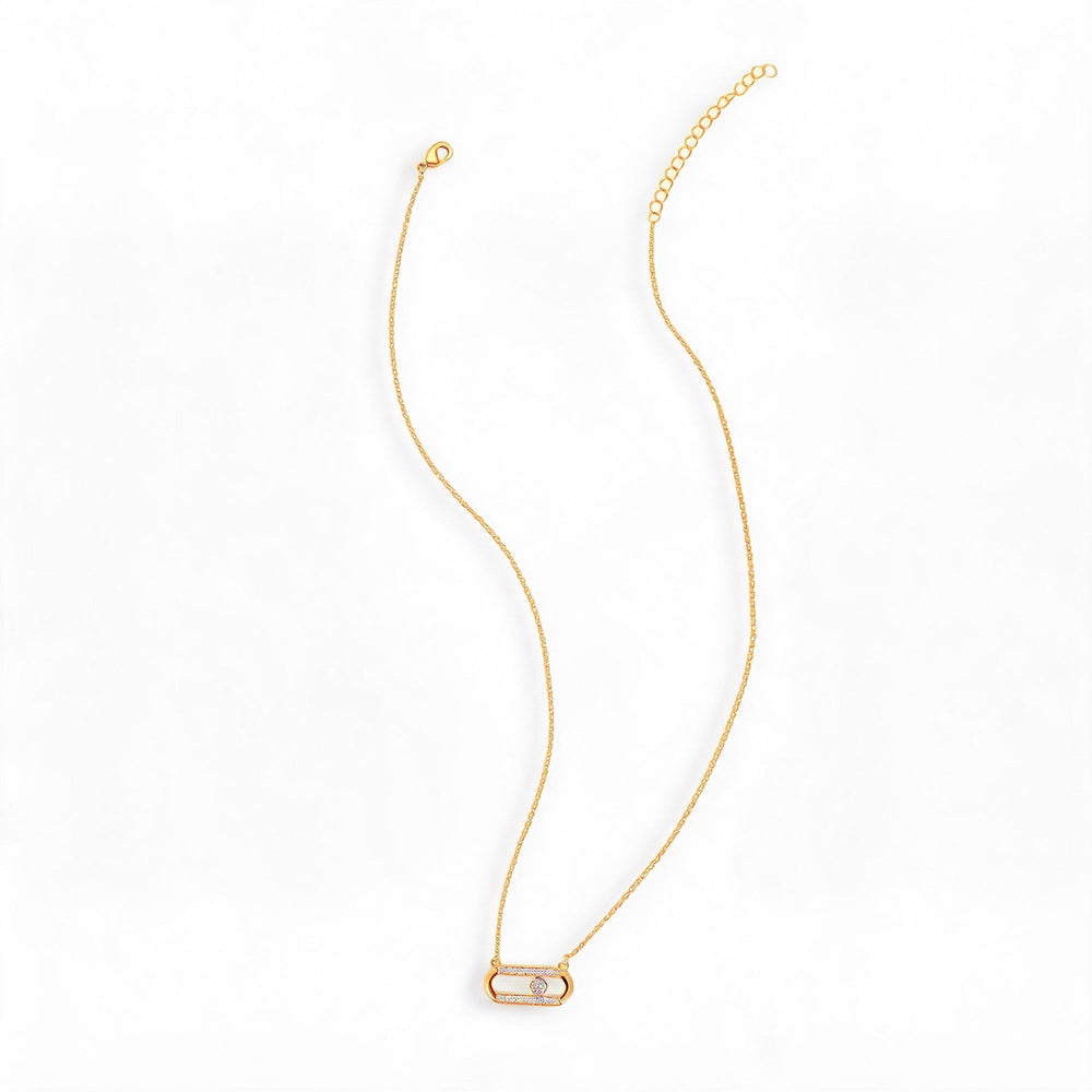 Dune 18K Gold Move Oval Neckalce