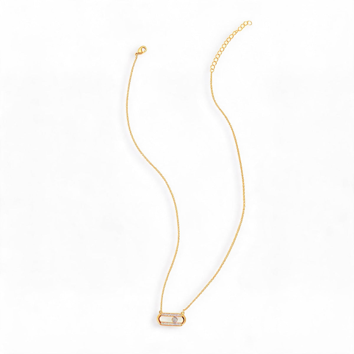 Dune 18K Gold Move Oval Neckalce