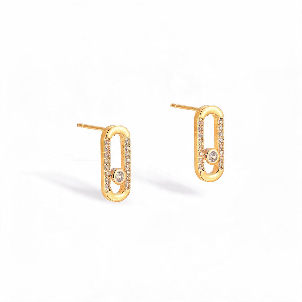 Dune 18K Gold Oval Earrings